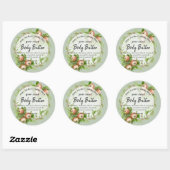 Waterverf appelkrans body boter body scrub ronde sticker (Vel)