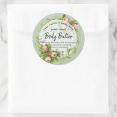 Waterverf appelkrans body boter body scrub ronde sticker (Tas)