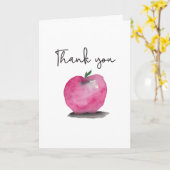 Waterverf appelkunst Bedankt docent Kaart (Gele Bloem)