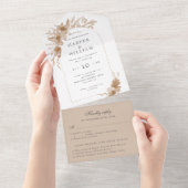 waterverf-appelmot rsvp-bruiloft all in one uitnodiging (Afscheurbaar)