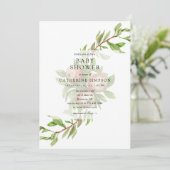 Waterverf appels baby shower uitnodiging (Staand voorkant)