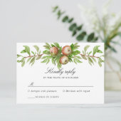 waterverf appels bruiloft antwoord kaart (Staand voorkant)