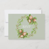 waterverf appels bruiloft antwoord kaart (Achterkant)