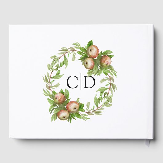 waterverf appels bruiloft gastenboek (Achterkant)