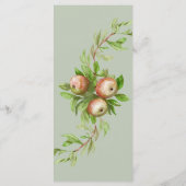 waterverf appels bruiloft menu (Achterkant)