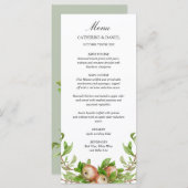 waterverf appels bruiloft menu (Voorkant / Achterkant)