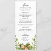 waterverf appels bruiloft menu (Voorkant)