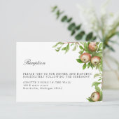 waterverf appels bruiloft receptie behuizing kaart (Staand voorkant)