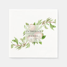 waterverf appels bruiloft servet