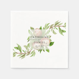 waterverf appels bruiloft servet