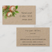 waterverf appels cidermolen appelboomgaard visitekaartje (Voorkant / Achterkant)