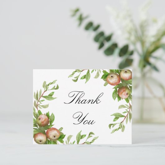 Waterverf appels dank u kaart (Staand voorkant)