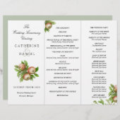 waterverf appels drievoudig trouwprogramma (Voorkant / Achterkant)