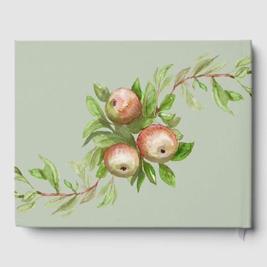 waterverf appels en takken bruiloft gastenboek (Achterkant)