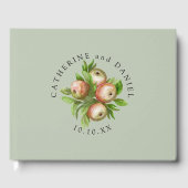 waterverf appels en takken bruiloft gastenboek (Voorkant)