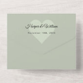 Waterverf appels envelop bruiloft all in one uitnodiging (Achterkant)