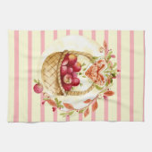 Waterverf appels in keukenhanddoeken voor mandjes (Horizontaal)