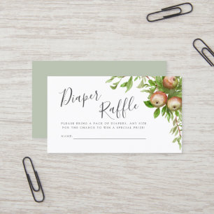 waterverf appels luier loterij kaart visitekaartje