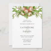 Waterverf appels met takken bruiloft kaart (Voorkant)