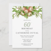 Waterverf appels met takken Verjaardag Kaart (Voorkant)