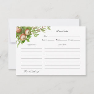 waterverf appels recept card bedankkaart