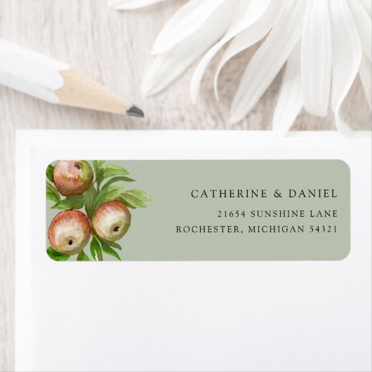 waterverf appels retouradres etiket (Insitu)