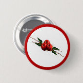 Waterverf appels ronde button 5,7 cm (Voorkant /achterkant)