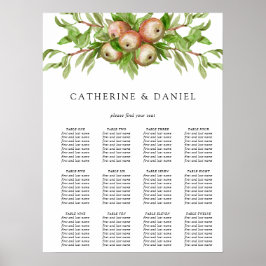 Waterverf appels trouwzitje poster