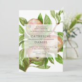 Waterverf appeltak bruiloft kaart (Staand voorkant)