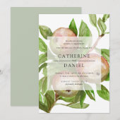 Waterverf appeltak bruiloft kaart (Voorkant / Achterkant)