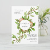 Waterverf appeltak bruiloft kaart (Staand voorkant)