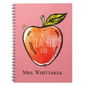 Waterverf Apple - Aangepaste leraar Notitieboek (Voorkant)