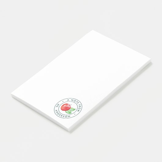 Waterverf Apple - Aangepaste leraar Post-it® Notes (Schuin)