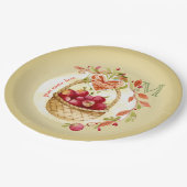  Waterverf Apple Basket Herfst Wreatart Papieren Bordje (Gekanteld)