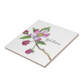 Waterverf Apple Blossom Botanisch Tegeltje (Zijkant)