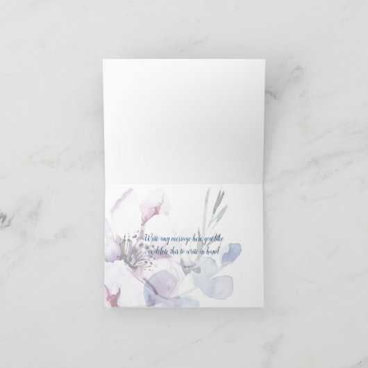 Waterverf Apple Blossom Dank je Bedankkaart (Binnen)