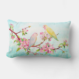 Waterverf Apple Blossom en Tortelduifjes Cushion Kussen