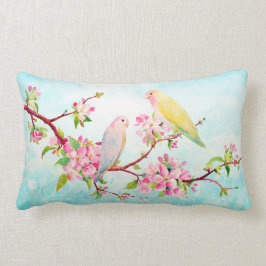 Waterverf Apple Blossom en Tortelduifjes Cushion Kussen