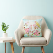 Waterverf Apple Blossom en Tortelduifjes Cushion Kussen (Stoel)