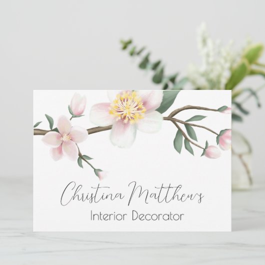 Waterverf Apple Blossom Kaart (Staand voorkant)