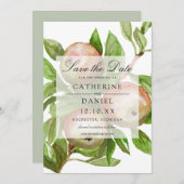 Waterverf Apple Branch Sla de datumkaart op Kaart (Voorkant / Achterkant)