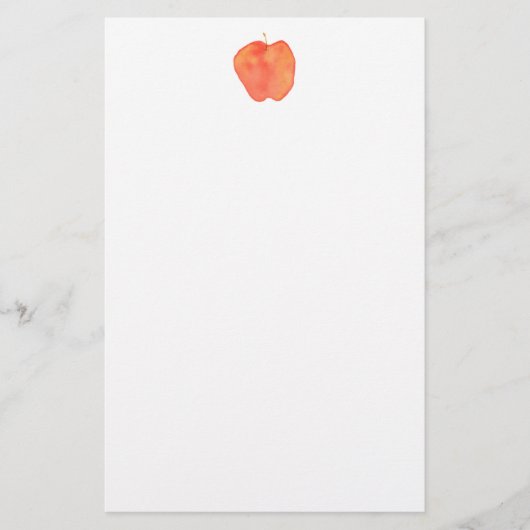Waterverf Apple Briefpapier (Voorkant)