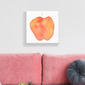 Waterverf Apple Canvas Afdruk (Insitu (Woonkamer))