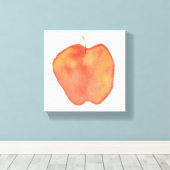 Waterverf Apple Canvas Afdruk (Insitu (Houten vloer))