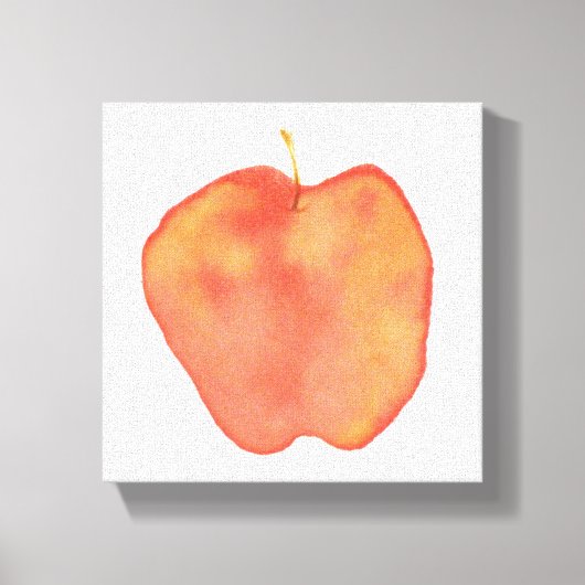 Waterverf Apple Canvas Afdruk (Voorkant)