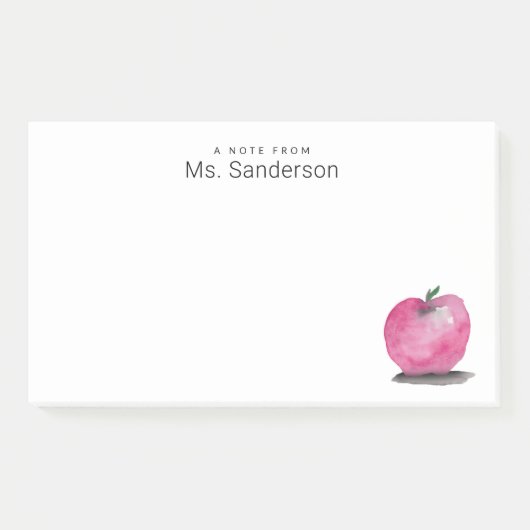 Waterverf apple Een notitie van aangepaste leraar Post-it® Notes (Voorkant)