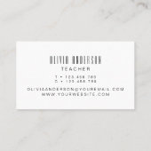Waterverf Apple en moderne onderwijzer Visitekaartje (Achterkant)