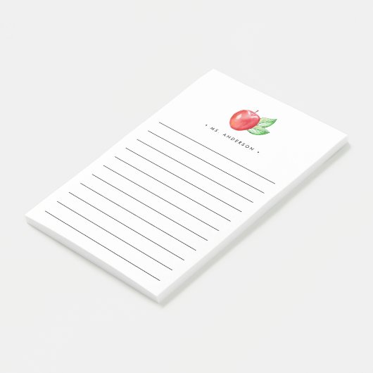 Waterverf Apple | Gepersonaliseerde leningen Post-it® Notes (Schuin)
