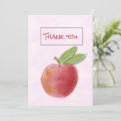 Waterverf Apple Hartelijk dank voor uw docent Kaart (Staand voorkant)