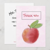 Waterverf Apple Hartelijk dank voor uw docent Kaart (Voorkant / Achterkant)